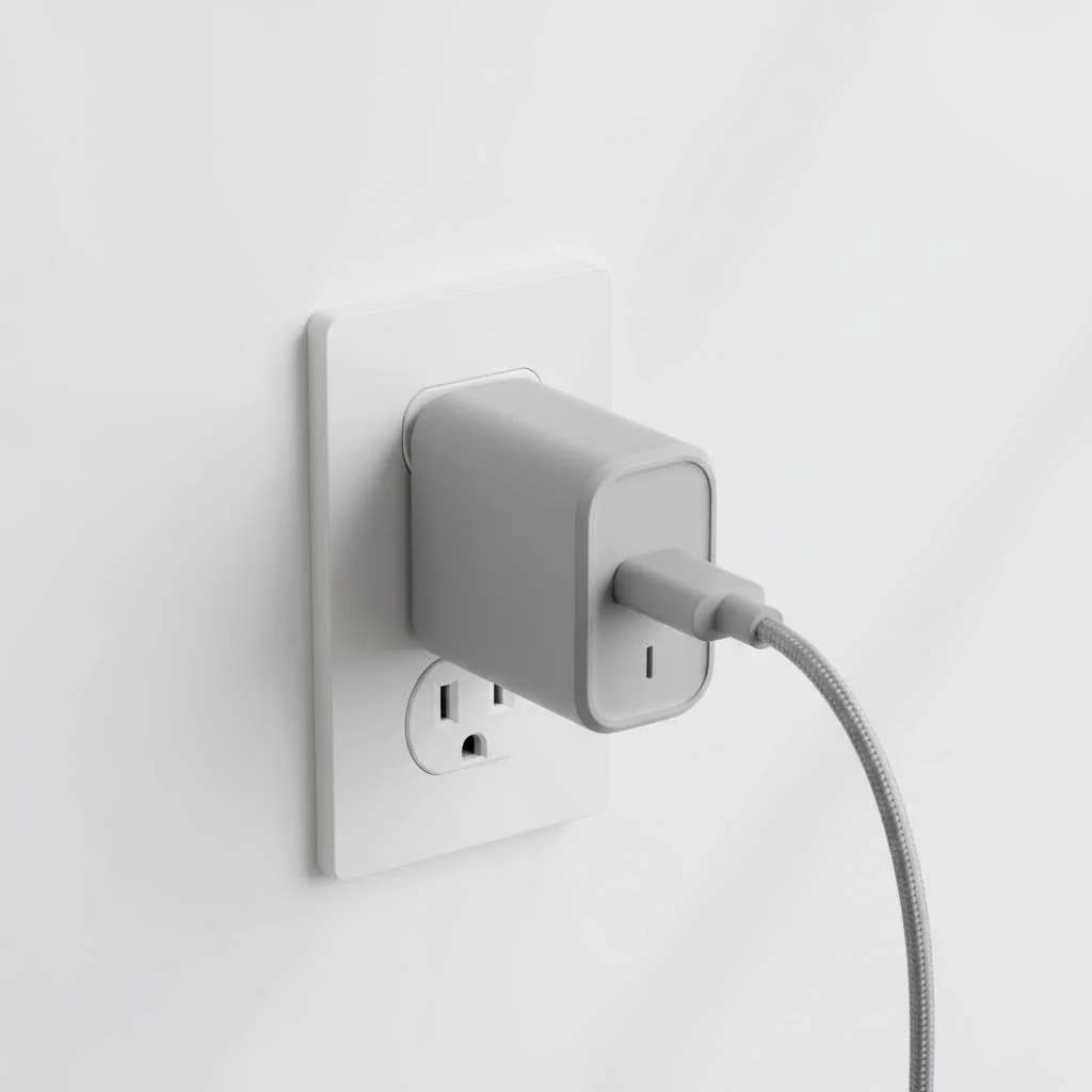 Hubspace smart plug in a wall outlet