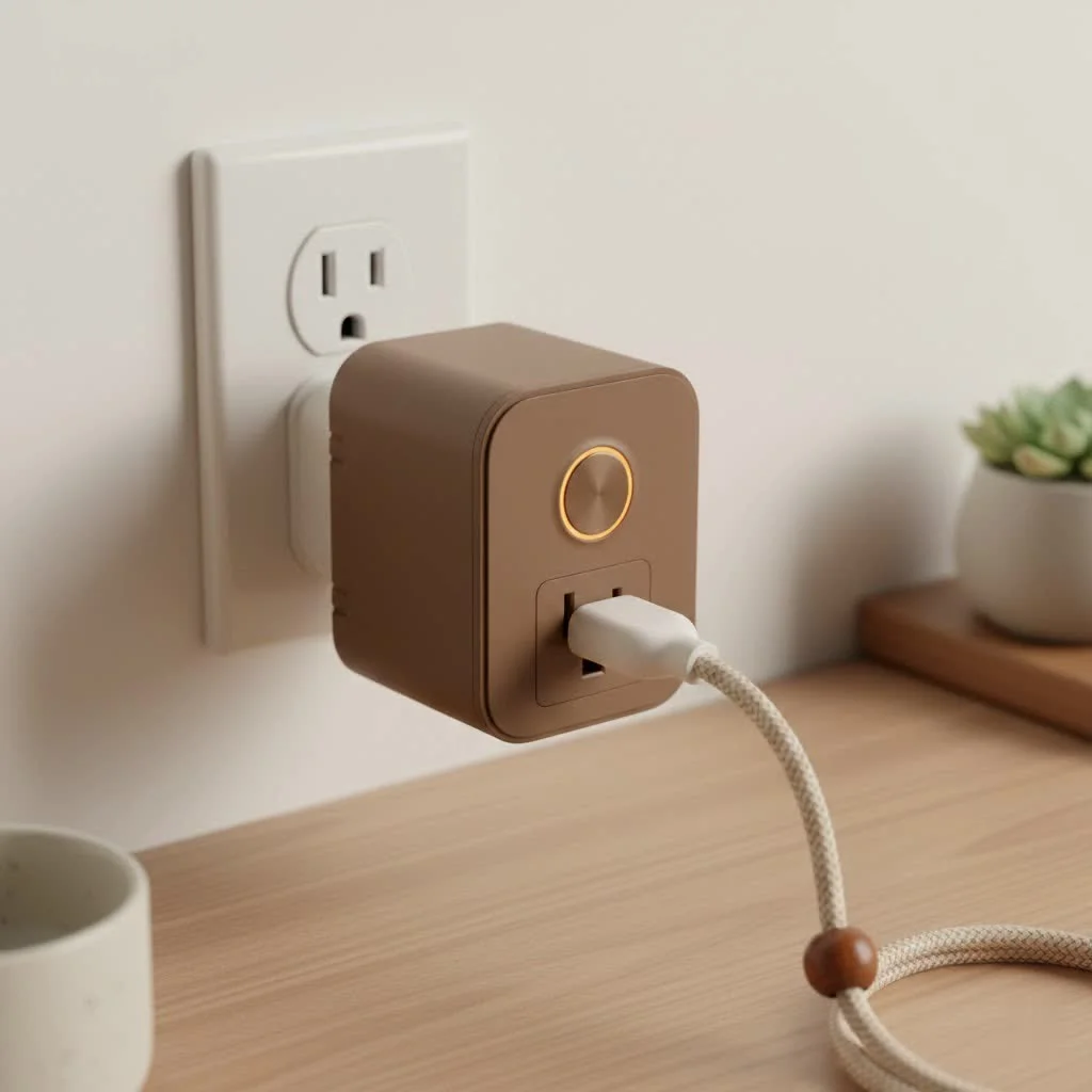 Enbrighten smart plug controlling a lamp