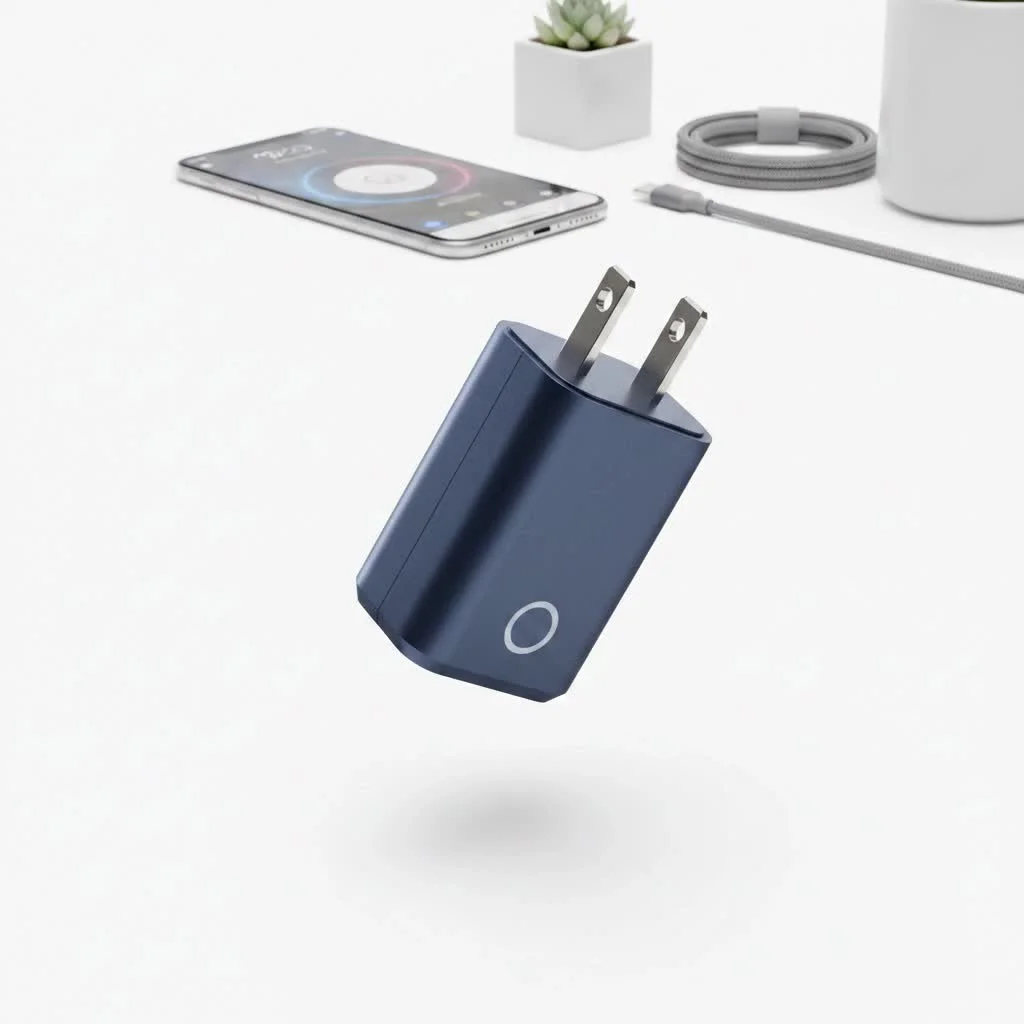 Kasa Mini Smart Plug plugged into a wall outlet