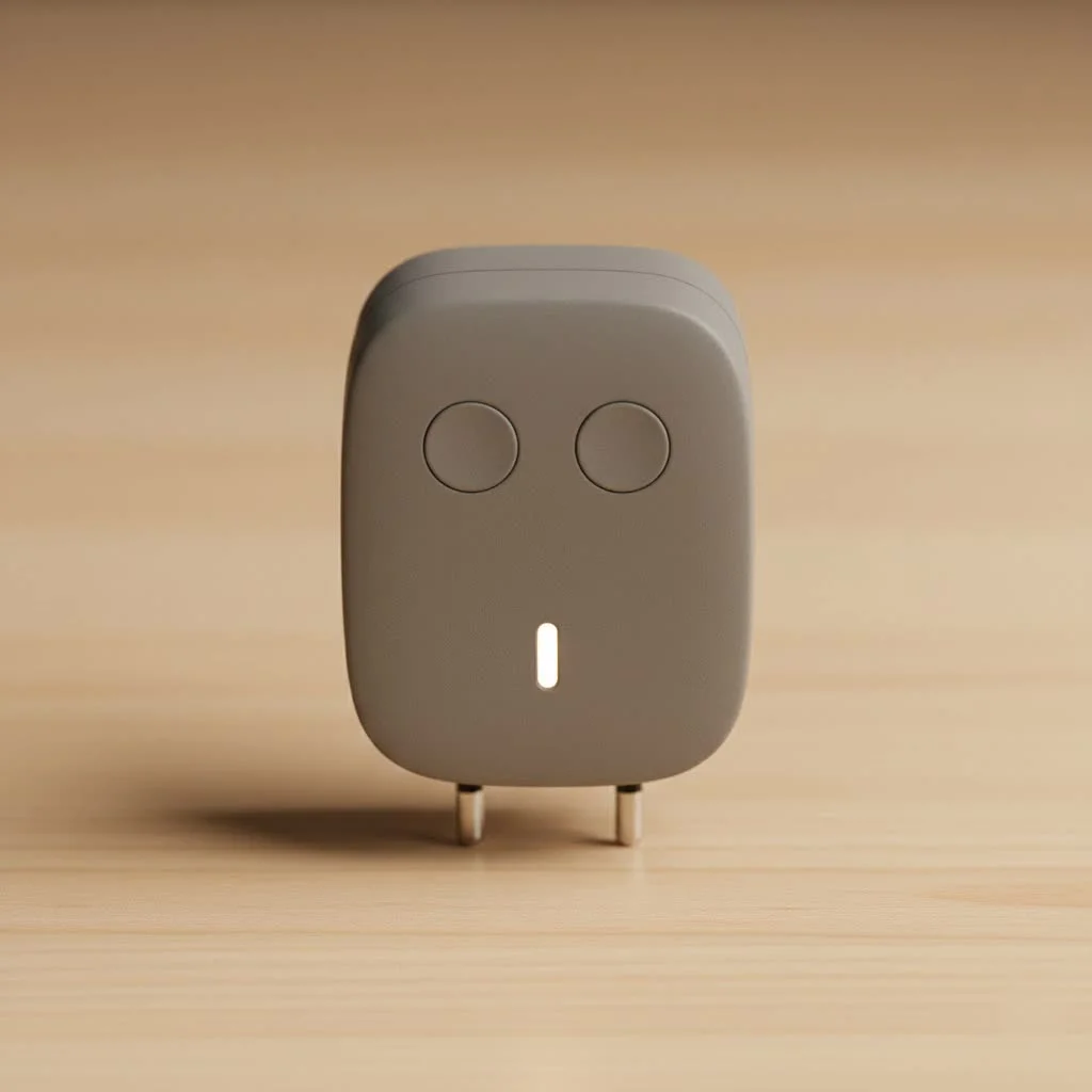Exterior smart plug controlling outdoor string lights