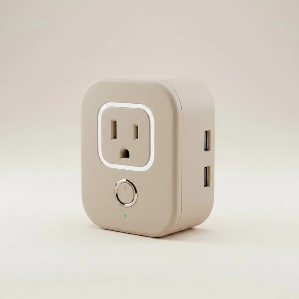 Dimmable smart plug controlling a table lamp